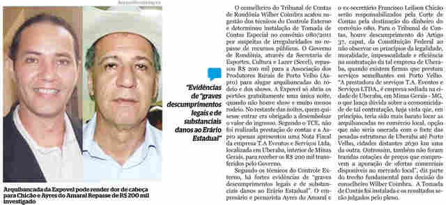 REPASSE DE R$ 200 MIL INVESTIGADO