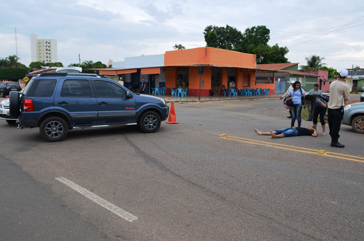 Acidente deixa motociclista ferido na Capital