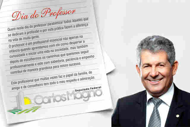 Mensagem do Deputado Carlos Magno