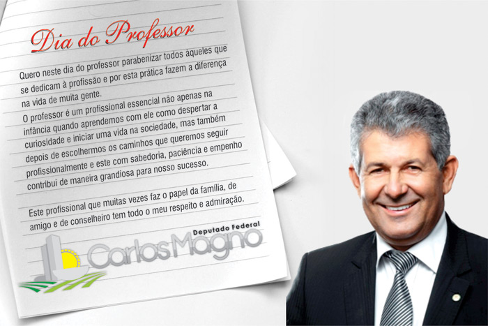 Mensagem do Deputado Carlos Magno