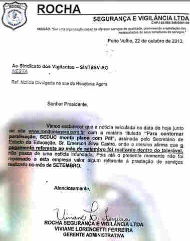 Empresa de segurança diz que secretário da Educação mente