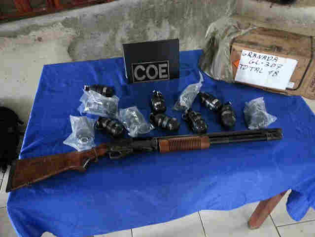 COE encontra granadas e escopeta da Força Nacional em reserva