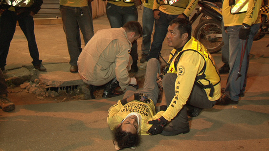 Duas pessoas ficam feridas em acidente de motos em Porto Velho