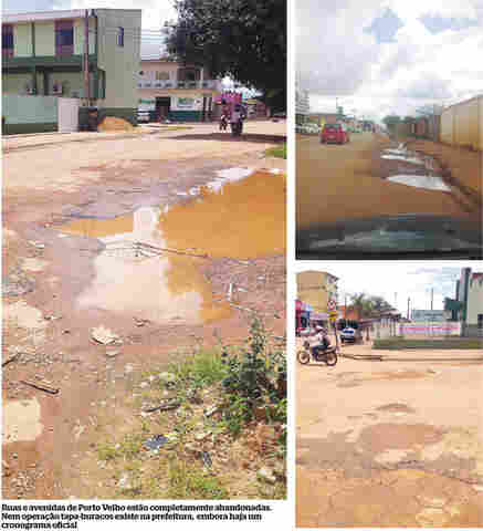 Buracos aumentam em toda a cidade
