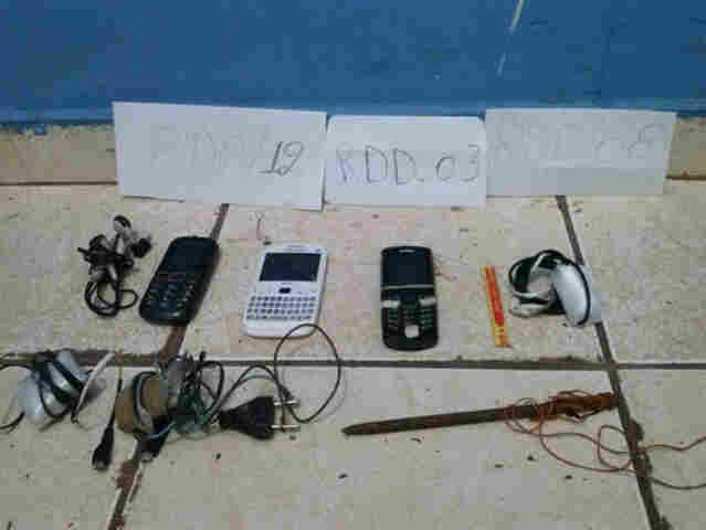 Agentes penitenciários encontram celulares e armas no Urso Panda
