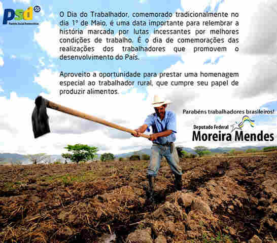 Mensagem pelo Dia do Trabalhador - Deputado Moreira Mendes