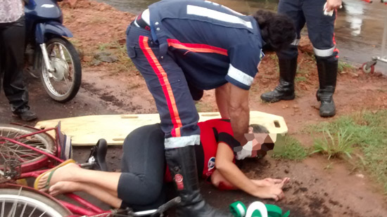 Mulher fica ferida após acidente em avenida da Capital