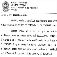 JUSTIÇA FEDERAL MANDA EFETIVAR TRANSPOSIÇÃO PARA SERVIDORES ATIVOS, APOSENTADOS E PENSIONISTAS
