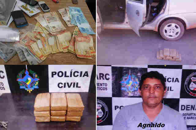 Denarc apreende 9 kg de cocaína e prende acusado de tráfico de drogas