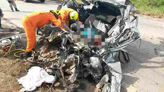 ACIDENTE GRAVE ENTRE ÔNIBUS E CARRO MATA DUAS PESSOAS NA BR 364