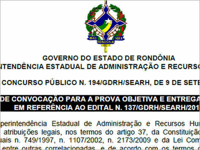 GOVERNO DERRUBA DECISÃO DE CONSELHEIRO E MANTÉM CONCURSO DA SESAU NESTE DOMINGO