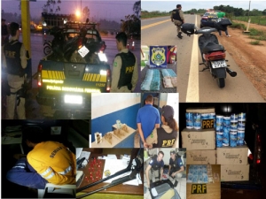 PRF apreende drogas, armas, munições, contrabando e dinheiro durante operação