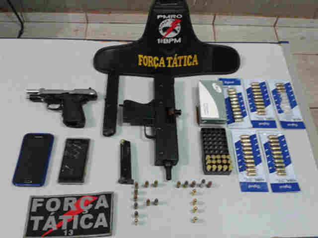 PM PRENDE DUPLA COM SUBMETRALHADORA E PISTOLA EM PORTO VELHO
