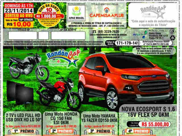 COMERCIALIZAÇÃO DO RONDONCAP É SUSPENSA