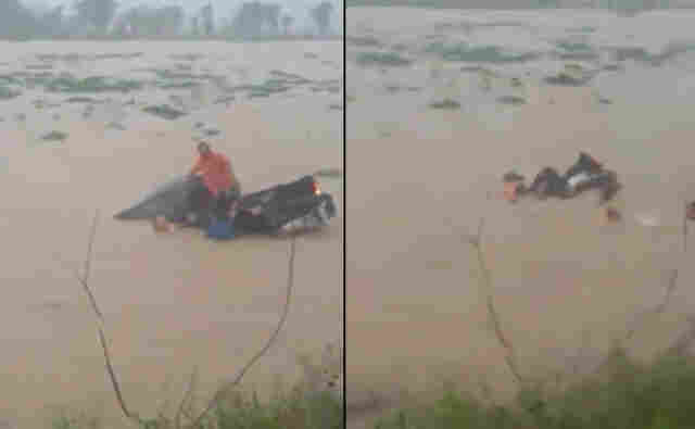 POLICIAL SALVA HOMEM QUE CAIU NO RIO MADEIRA COM CAMIONETE; Veja Vídeo
