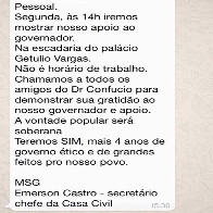 EM REDES SOCIAIS, CHEFE DA CASA CIVIL CONVOCA SERVIDORES A SE REVOLTAREM CONTRA DECISÃO DO TRE