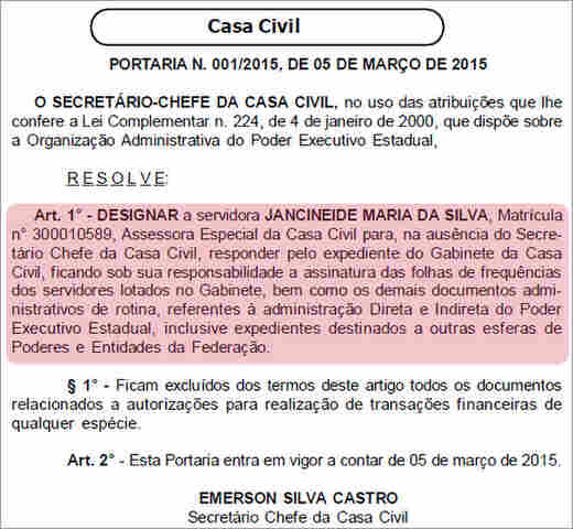 AGINDO COMO GOVERNADOR, CHEFE DA CASA CIVIL VIAJA, IGNORA ADJUNTO E NOMEIA PROFESSORA PARA COMANDAR A PASTA