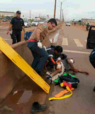 Motociclista fica gravemente ferido em acidente na saída de Porto Velho