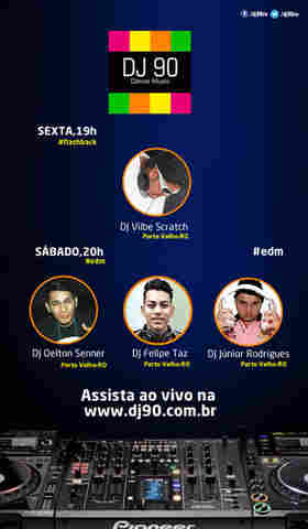 Final de semana com som ao vivo na DJ90.com.br