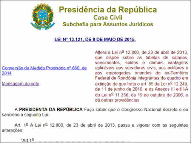 EM NOVA REGULAMENTAÇÃO, DILMA MANTÉM VETO DE TRANSPOSIÇÃO A APOSENTADOS E PENSIONISTAS; DEMITIDOS DE BIANCO ESTÃO GARANTIDOS