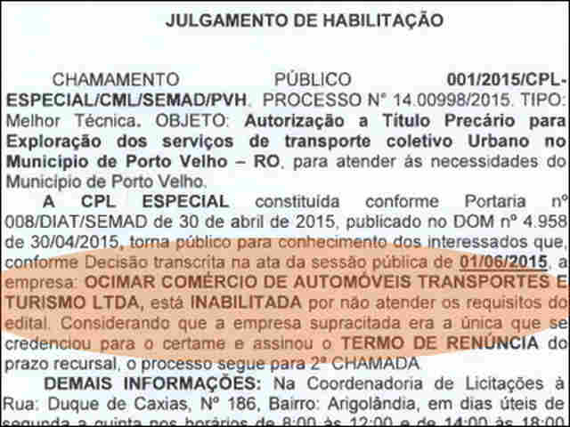 PREFEITURA DESCLASSIFICA EMPRESA E ABRE NOVA LICITAÇÃO PARA CONTRATAR EMPRESA DE ÔNIBUS