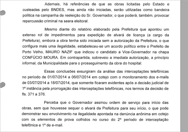 Nazif nega "vistas grossas" a obras irregulares do governo Confúcio em troca da indicação de vice