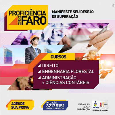 Última semana de inscrições. Agende já a sua prova na FARO!