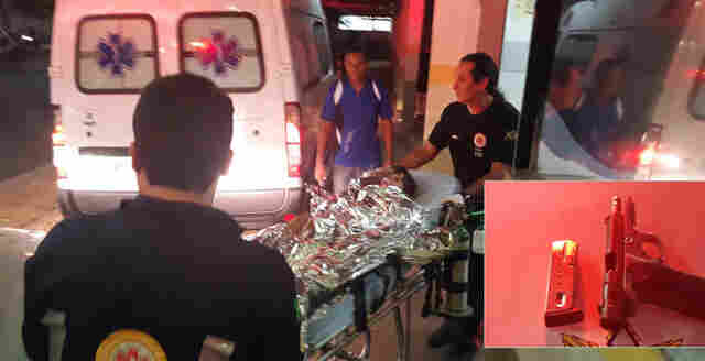 ASSALTANTE É SURPREENDIDO POR &#34;JUSTICEIRO&#34; E BALEADO NA BARRIGA