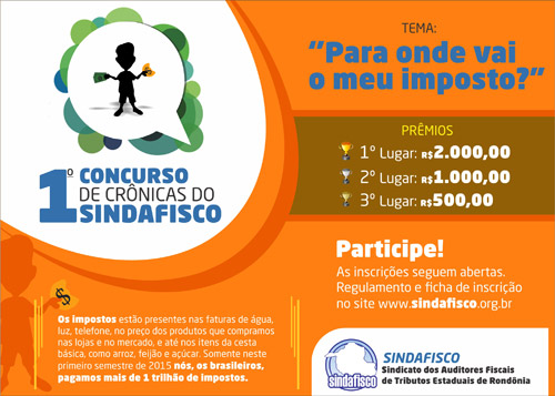 Concurso de crônicas do Sindafisco seguem com inscrições até dia 30