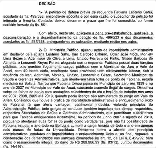 SERVIDORA É ACUSADA DE RECEBER SALÁRIOS SEM TRABALHAR EM JARU E VALE DO ANARI; MP DESCOBRE QUE ELA ESTUDA MEDICINA NA BOLÍVIA