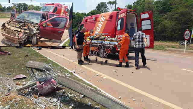 Motorista fica ferido em grave acidente próximo a Unir