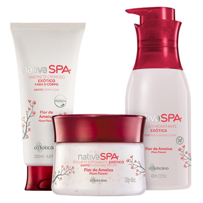 Nova família Nativa SPA, de O Boticário, traz o elegante e delicado toque da Flor de Ameixa