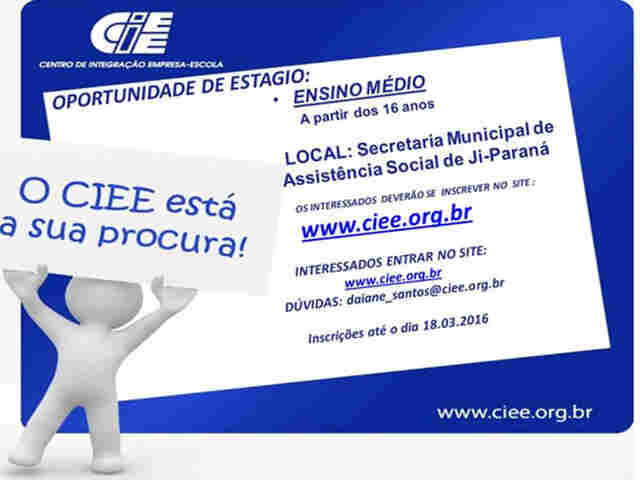 Prefeitura de Ji-Paraná contrata estagiários