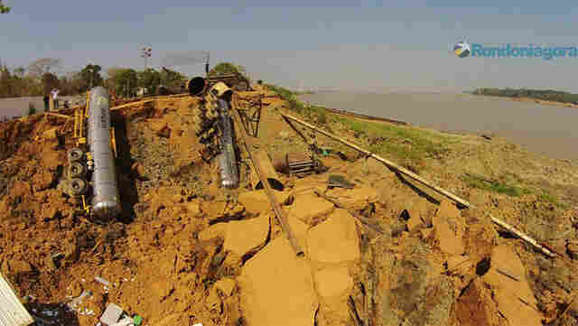 Queda de barranco às margens do Madeira paralisa 20 obras estaduais