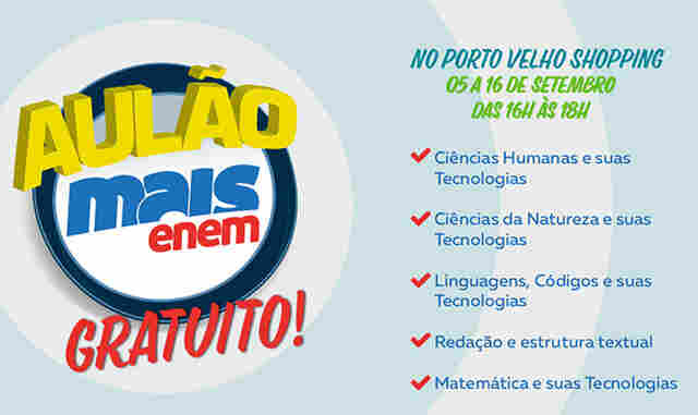 Objetivo Mais realiza Aulão Mais Enem no Porto Velho Shopping