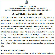 Confira editais: Inscrições para concurso do Instituto Federal de Rondônia começam na segunda