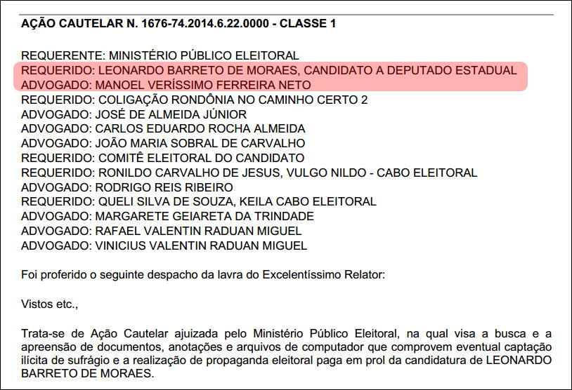 Deputado Léo Moraes usa verba pública para pagar R$ 140 mil a advogado que o defendeu em ações de crime eleitoral