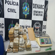 Polícia apreende quase 20Kg de maconha em casa de presidiário