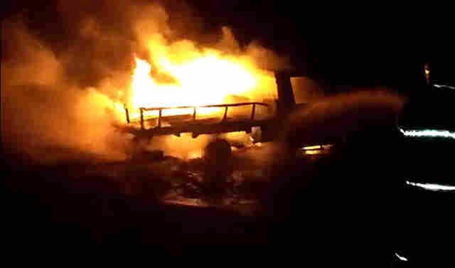 Vídeo: Prefeito de Cacaulândia viajava em camionete que pegou fogo na BR-364