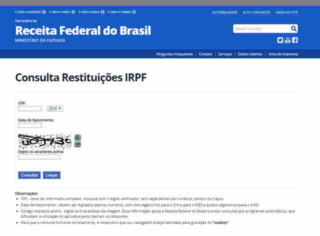 Leão libera consulta ao 6º lote de restituição do IRPF