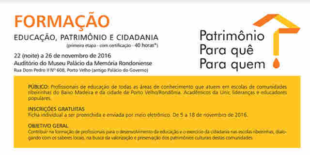 Unir abre inscrições para o curso de extensão voltado a escola ribeirinhas