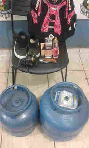 Adolescente de 14 anos é detido por furtar botijas de gás em residência