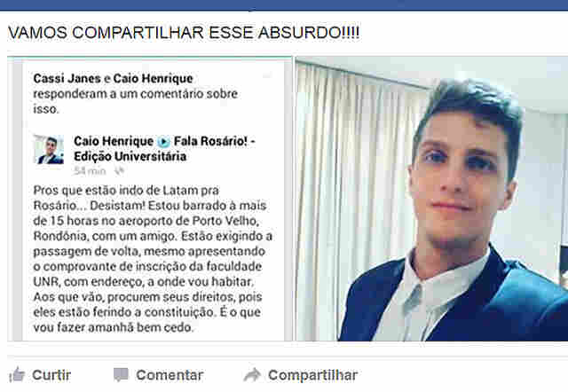 Após denúncia LATAM dá jeito e estudantes viajam à Argentina