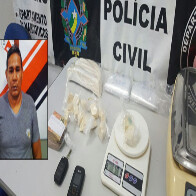 Foragido é preso com quase dois quilos de cocaína