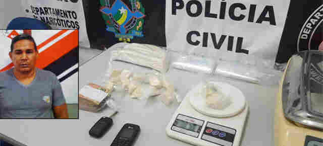 Foragido é preso com quase dois quilos de cocaína
