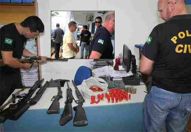Operação da Polícia Civil prende ex-comandante da PM de Urupá, armas e munição