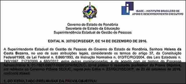 Confira o resultado do concurso da Seduc 2016