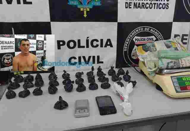 Denarc prende homem com dois quilos de cocaína