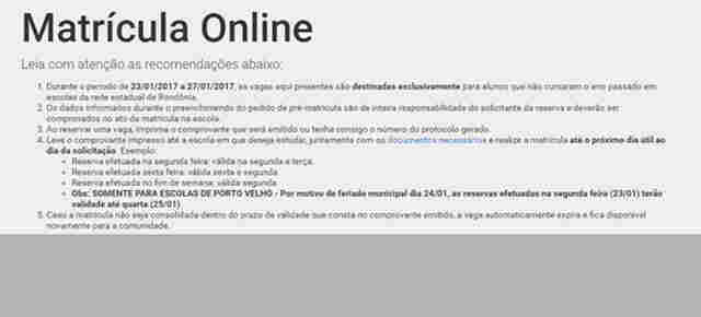 Começa a chamada escolar da rede estadual de ensino pela internet e nas escolas