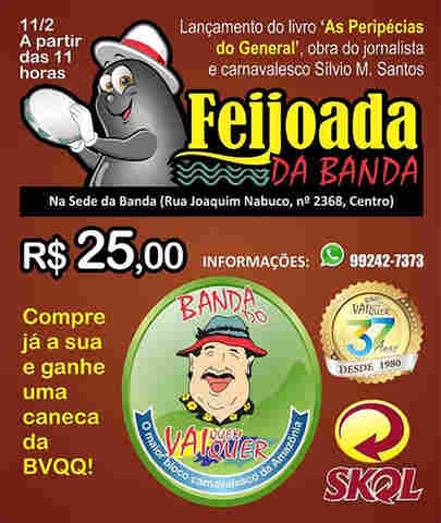 Sábado tem feijoada da Banda